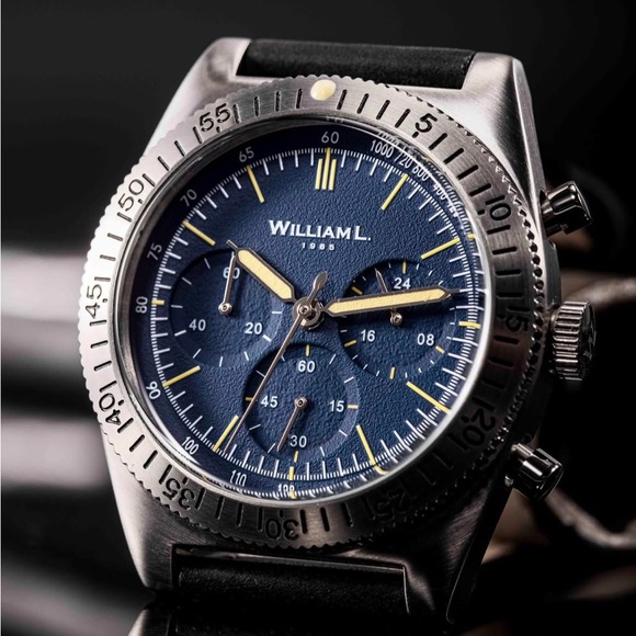 Silver and Black Chronograph Watch - Picture 9 of 12